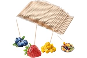 YANPROG Natural Birch Toothpicks for Teeth 300-Pack, 2.5 Inch Wooden Toothpicks for Appetizers, Fruit, and Barbecue, Smooth & Splinter-Free，Parties