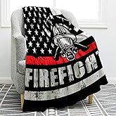 Jekeno Fire Firefighter Blanket Fireman Gifts for Men Women Boy Dad Husband Son Boyfriend Adult Birthday Christmas Halloween Thanksgiving Retirement Presents Plush Throw 50"x60"