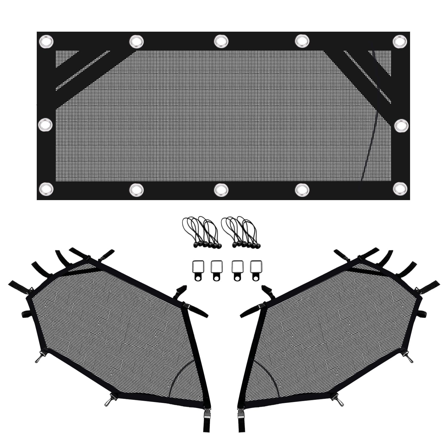Photo 1 of Window Net Roll Cage Mesh Net Guard Front Rear Right and Left Window Shade Shield Cover Door Scratch Prevention Compatible for UTV Polaris RZR 570 800 1000 900 RZR XP Turbo 2015-2019 2 Seater