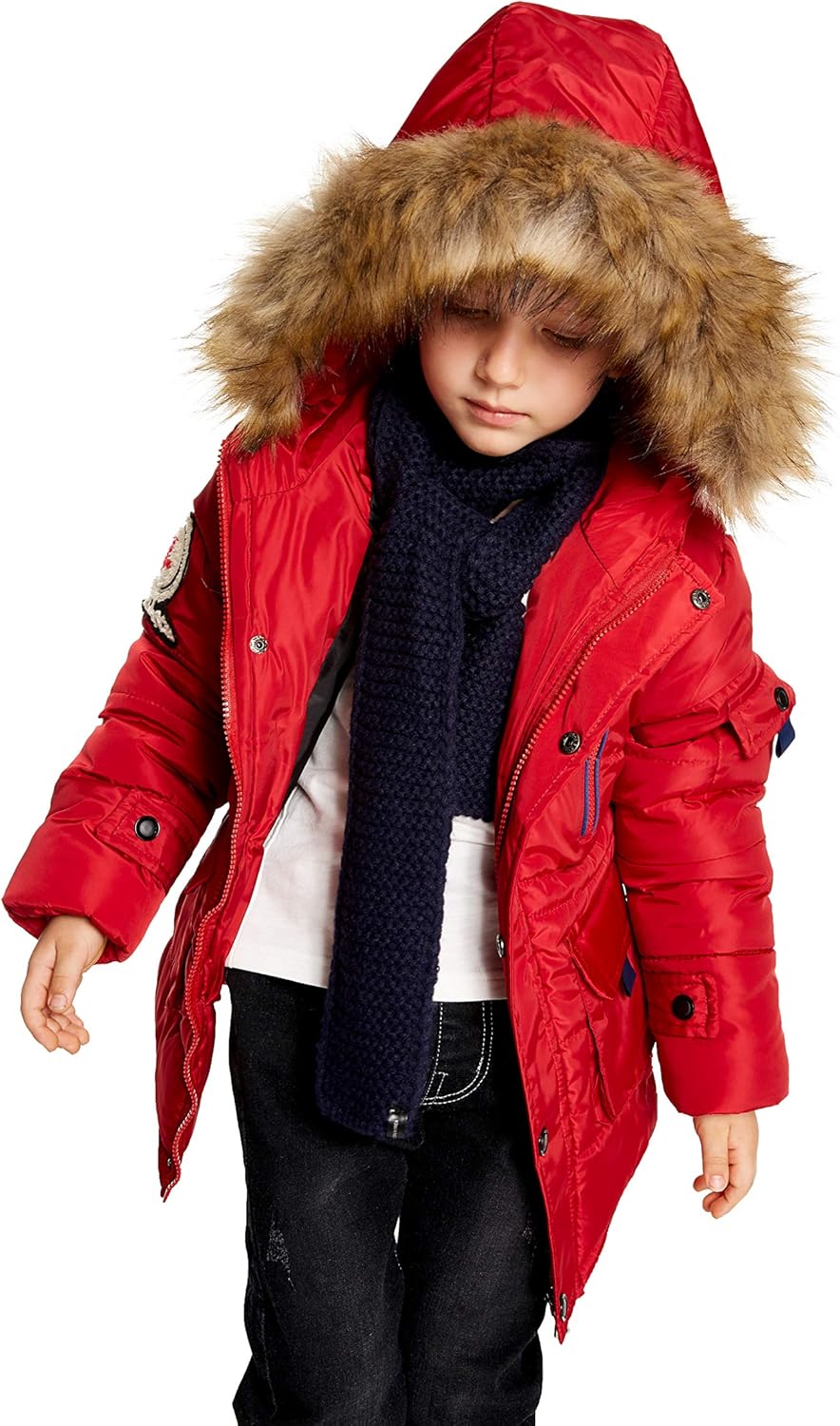 Romance Zone Doudoune Enfant Garçon Hiver Epaisse Chaud Manteau à