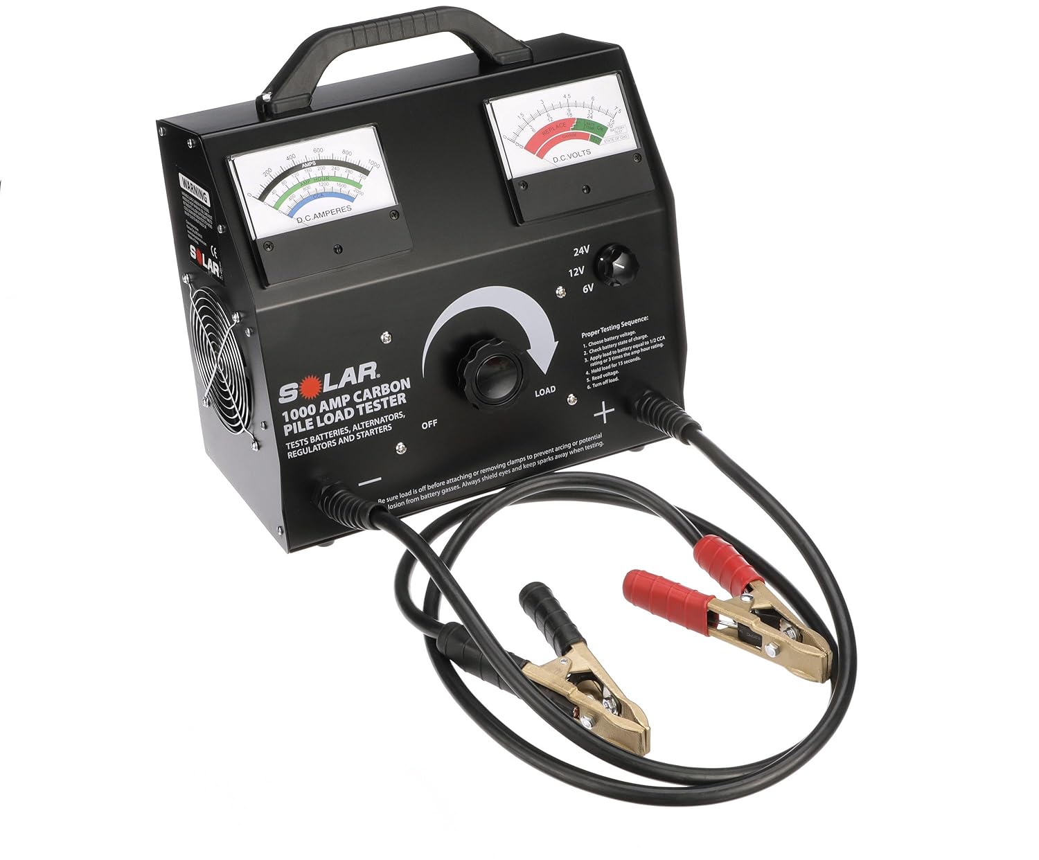 Solar 1876 1000 Amp 6/12/24V Carbon Pile Battery Tester Auto Parts and