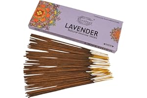 raajsee Lavender Incense Sticks 100 Gm Pack-100% Pure Organic Natural Hand Rolled Free from Chemicals-for Church,Aroma Therapy,Relaxation,Meditation,Positivity & Sensual Therapy
