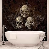 Wandtattoo 'Skull Girl Gothic' – Selbstklebend, Für Raufaser Geeignet, In Anthrazit (88x60 Cm, 40 Farben)