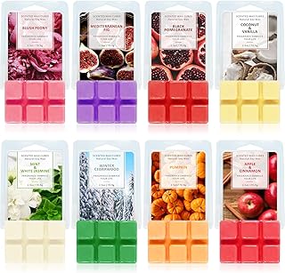 SCENTORINI Duftwachswürfel - Törtchen, 100% Sojawachs Wax Melts für Raumdüfte, 8 Pack x 70,9g, Apfel Zimt, Kokosnuss & Vanille, Kürbis, erröten Pfingstrose, Winter Zedernholz usw.