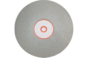 CAQUXIL Diamond Flat Lap Disc 8 Inch 240 Grit, 1/2 Inch Arbor, Diamond Flat Lap Wheel for Gemstone Glass Ceramics, Grinding Sanding Disc Lapping Polishing Disc