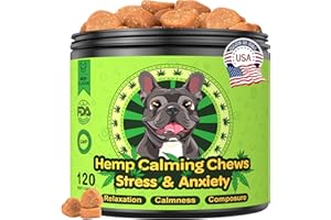 DOGVC Hemp Calming Chews for Dogs Calming Chews - Anxiety Relief Treats, Dog Calming Relaxing Treats Care Hemp Quiet Moments for Dogs Thunderstorm Fireworks Separation Anxiety Relief, Beef, 120 Ct