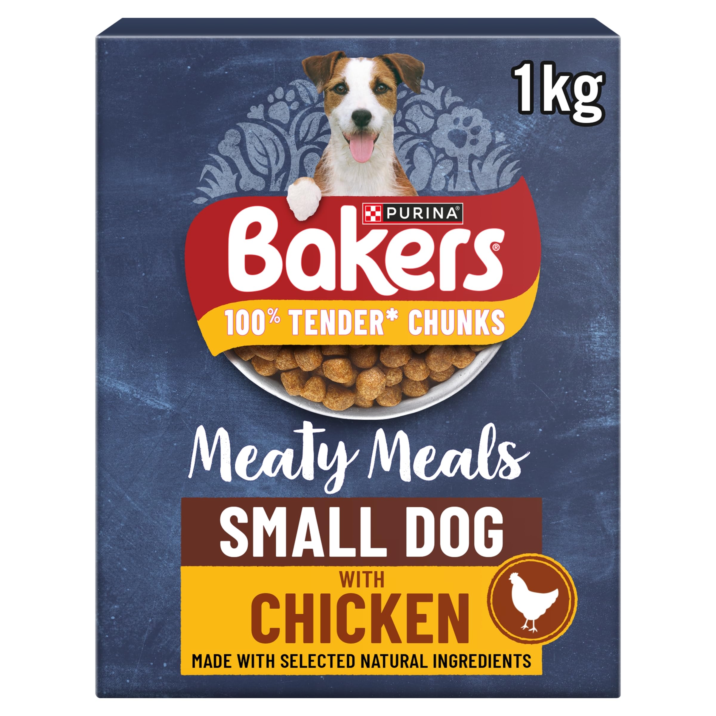 Bakers Meaty Meats with Tasty Chicken Small Dog, 1 kg (Pack of 1)