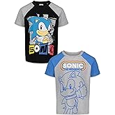 SEGA Sonic The Hedgehog 2 Pack T-Shirts Toddler to Big Kid