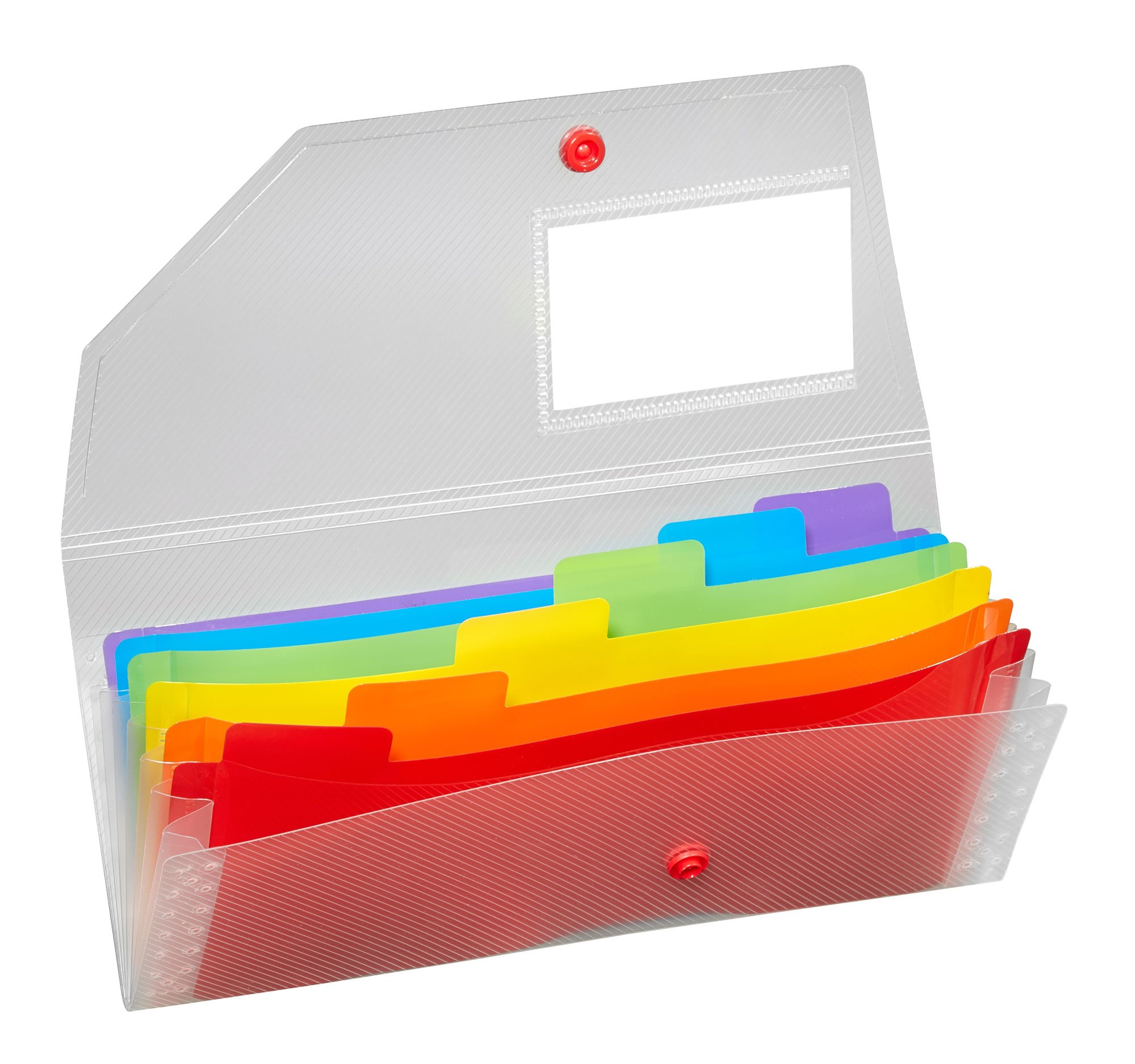 Snopake DL Rainbow Expanding Organiser 6-Part [Pack of 1] Ref: 15770