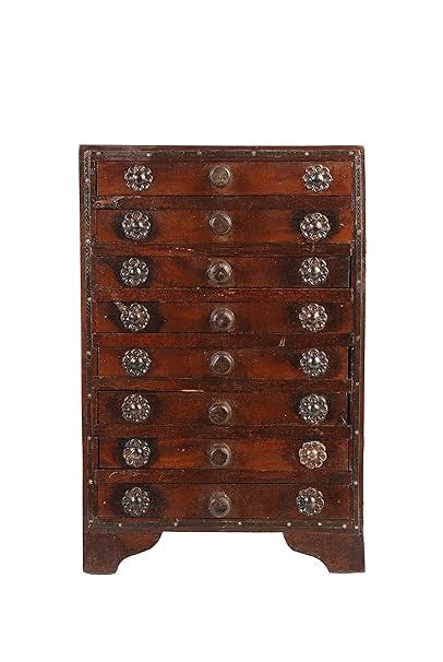 ARTEMENO Brown Wooden Chest 8 Drawer