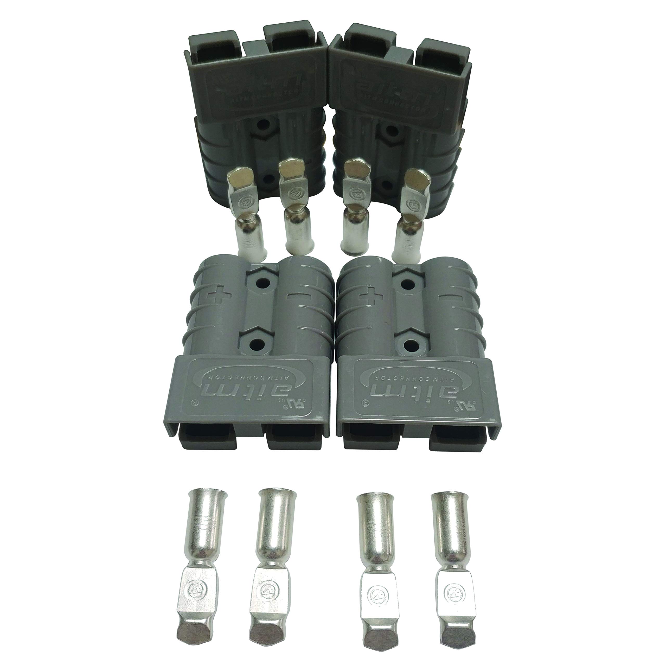 Battery Connector 50A Battery Quick Connection Plug Connector 50Amp 600V For Car Van Modes Motorcycle (Kit 8 Awg)