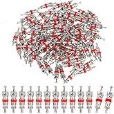 100pcs Valve Stem Core Replacement Kit, Premium Tyre Tire Valve Cores, Tire Valve Stems Standard Valve Core, Universal Tire Valve Core for Most Models of Cars, Trucks, Motorcycles and Bicycles