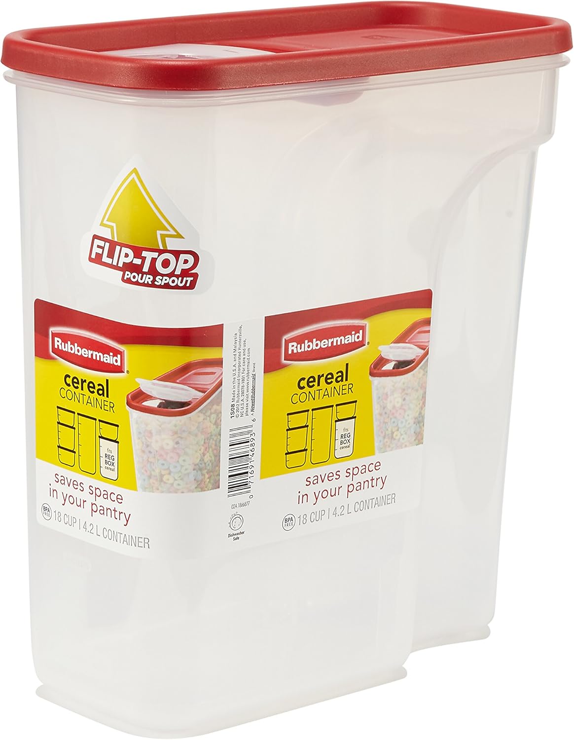 Rubbermaid Modular Food Lids, Space Saving Plastic Storage Containers, 18- Cup, Clear: Kitchen & Dining