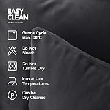 Deconovo Velvet Cushion Covers 40x40 cm Dark Grey Set of 2 with Invisible Zipper view 6