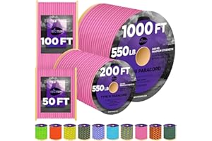 [New] TECEUM Paracord 550 lb Ideal for Crafting, DIY, Camping, Military & Active Outdoors – Tactical Parachute Cord Strong Su