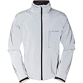 Ettore Mens Cycling Jacket Waterproof Breathable High Visibility Reflective Silver - Night Glow