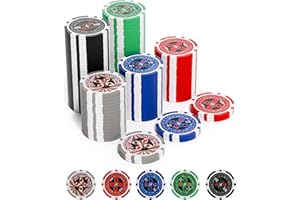 TENETMAN Poker Set,Poker Chip Set with Numbered Chips,Professional Grade Casino Style,11.5 Gram Casino Grade Chips for Texas Hold’em, Blackjack, and All Card Games