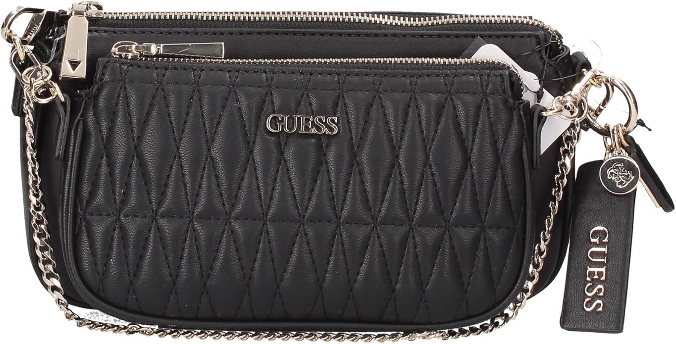 Guess Arie Double Pouch Crossbody Black Amazon.de Schuhe & Handtaschen