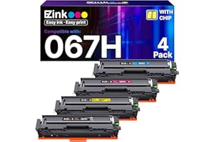 E-Z Ink 067H 067 Toner Cartridge Compatible Replacement for Canon 067H Toner Cartridge Set High Yield Cartridge 067 to use with Canon imageCLASS MF656Cdw MF654Cdw LBP632Cdw MF653Cdw Printer (4Pack)