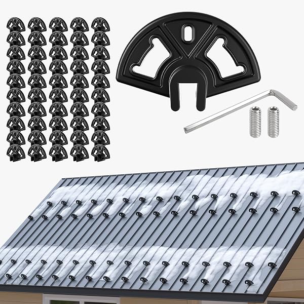 BENFAR 50 PACK SNOW GUARDS FOR METAL ROOFS...