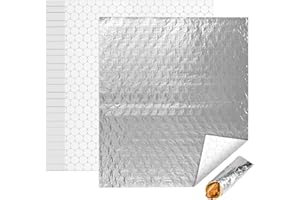 EcoDispose Pre-Cut Insulated Foil Sandwich Wrap Sheets Grease-Resistant for Hot Food (14" x 16",100 PCS)