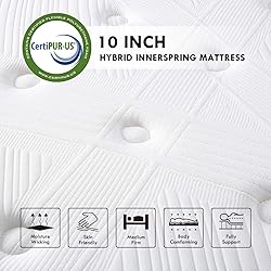 Coolvie Queen Size Mattress 10 Inch Hybrid