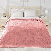 GIOKARNNA Throw Blankets with Butterfly,Soft Warm Blankets for Lover Mom Father Friends Gifts Pets,Lightweight Fuzzy Blanket for Couch Sofa Bed(Pink,90"x108")