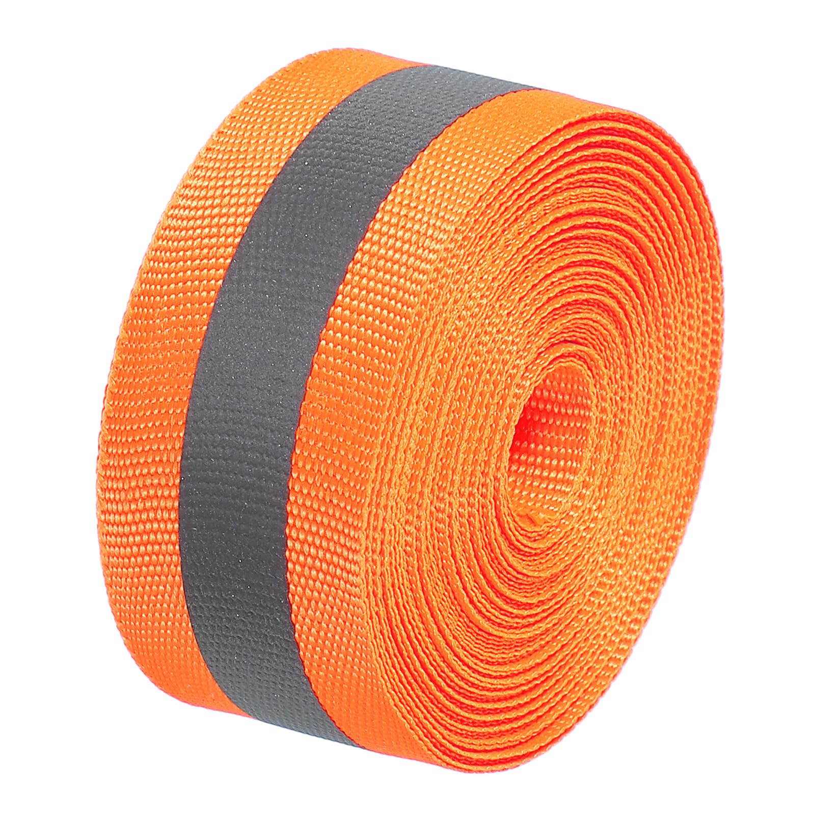 PATIKIL Reflective Tape Strip, 1" x 20FT High Visibility Reflective Strip Sew-on Reflective Tape DIY Safety Fabric Webbing for Bags Clothes Raincoats, Orange-red