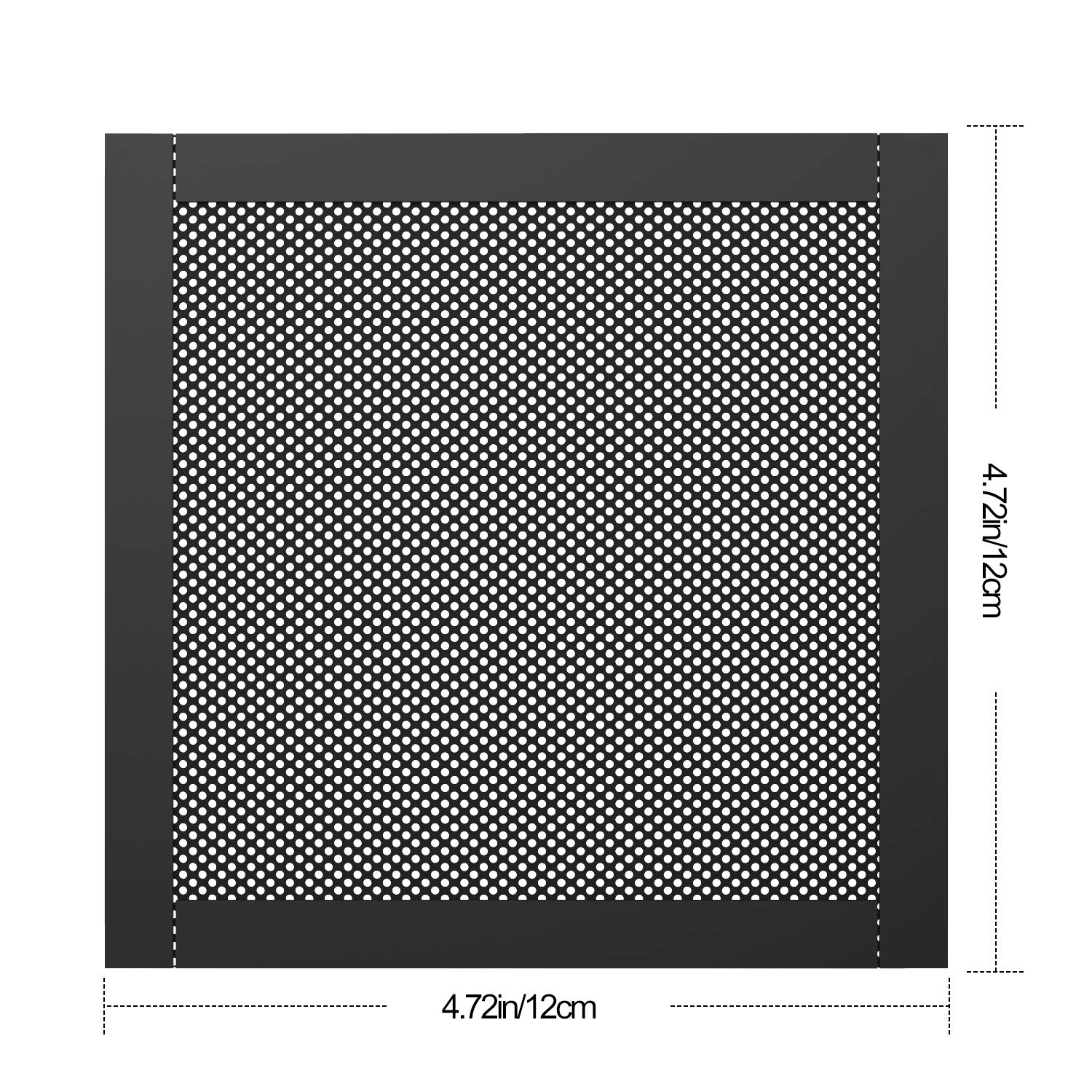 MoKo 120mm Dust Filter for Computer Cooler Fan, [4 Pack] Magnetic Frame PC Fan Dust Mesh PC Cooler Filter PVC Dustproof Cover Computer Fan Grills - Black