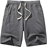 AMY COULEE Men's Casual Classic Shorts Athletic Cotton Sweat Shorts with Drawstring