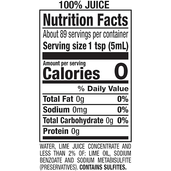 REALIME 100% LIME JUICE, 15 FL OZ BOTTLE, MADE WITH LIME JUICE FROM CONCENTRATE, GLUTEN-FREE, SODIUM FREE, PERFECT MIXER TO ADD TO COCKTAILS AND MARINADES