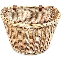 Cestino Bici In Vimini Lodokdre - Design Retrò Con Cinghie In Pelle