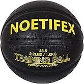 Noetifex Weighted Heavy Basketball 3LBS/2.2LBS 29.5"/28.5" Training Equipment for Indoor & Outdoor – Improve Dribbling, Passing, Handling & Rebounding Skills Weighted Training Basketball (Deflated)