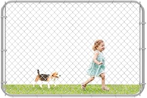 797Audio 26"-72" W x 4' H Fence Gate Kit, Adjustable Width Chain Link Outdoor Metal Garden Gate, Anti-Rust for Yard and Farm