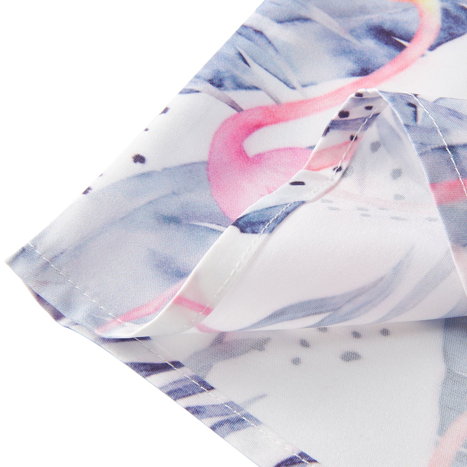 Goodstoworld Men\'s 3D Printed Casual Hawaiian Holiday Aloha Floral Flamingos Short Sleeve Shirt