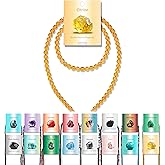 Vinswet 90pcs 4mm Citrine Natural Stone Beads Round Genuine Real Stone Beading Loose Gemstones DIY Smooth Bead for Bracelet Necklace Earrings Jewelry Making