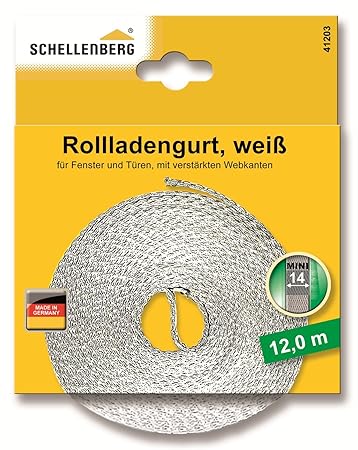 Schellenberg 41203 Rollladengurt 14 mm/12.0m, weiß