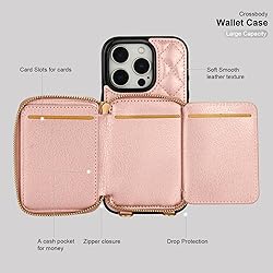 Bocasal Crossbody Wallet Case for iPhone 16