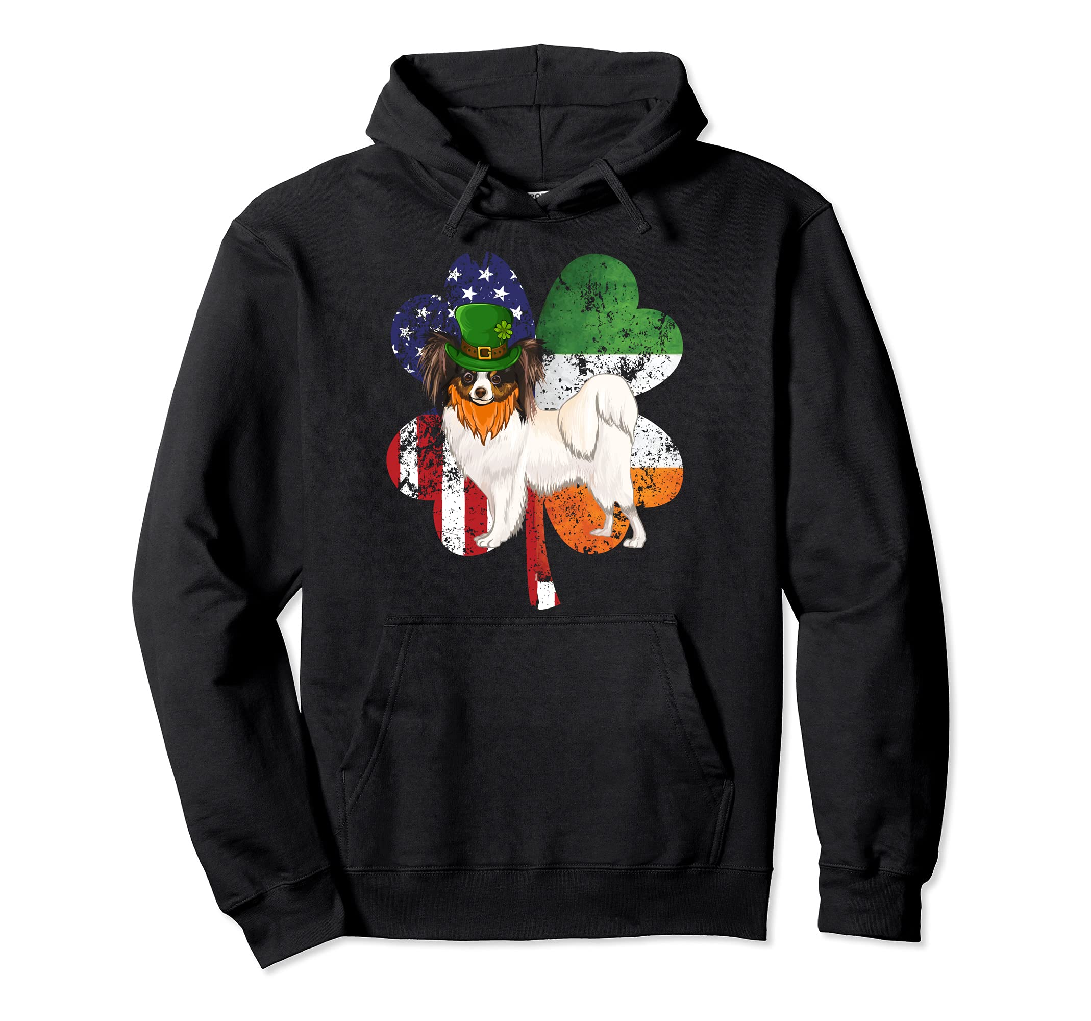 St Patricks Day Irish American Flag Soft Wheaten Terrier Dog Pullover Hoodie