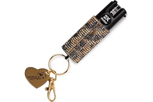 PEPPER POWER UDAP Keychain Pepper Spray - Maximum Strength Self Defense Spray, World’s Hottest Red Pepper Formula, Police & Military OC Spray, Compact, Fast Access, Personal Protection Spray, Stream