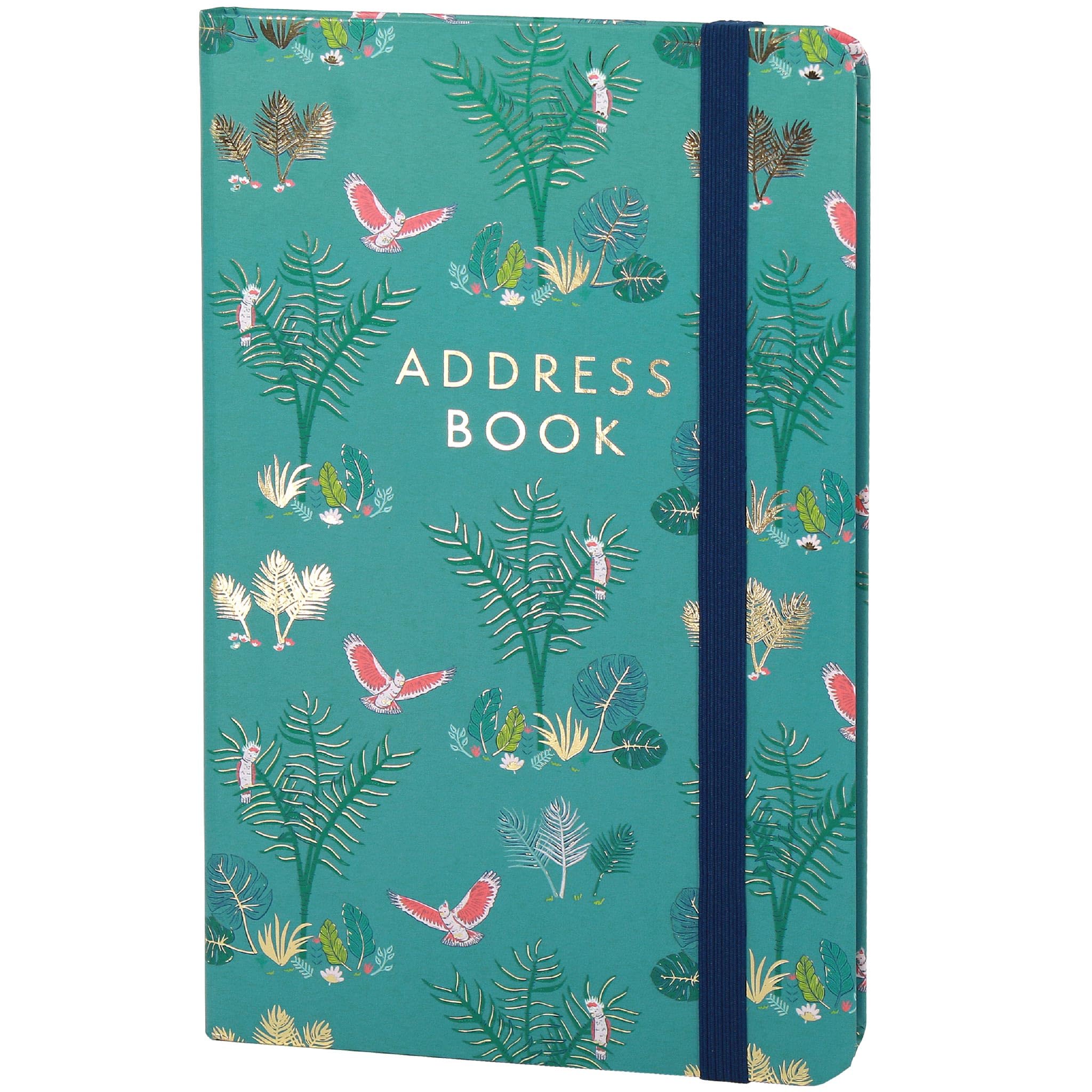 Boxclever Press Small Address Book with 432 Spaces. Address Books with Alphabet Index hardback, Pocket & Change of Address Labels. Perfect Gifts for Women 21 x 13 cm