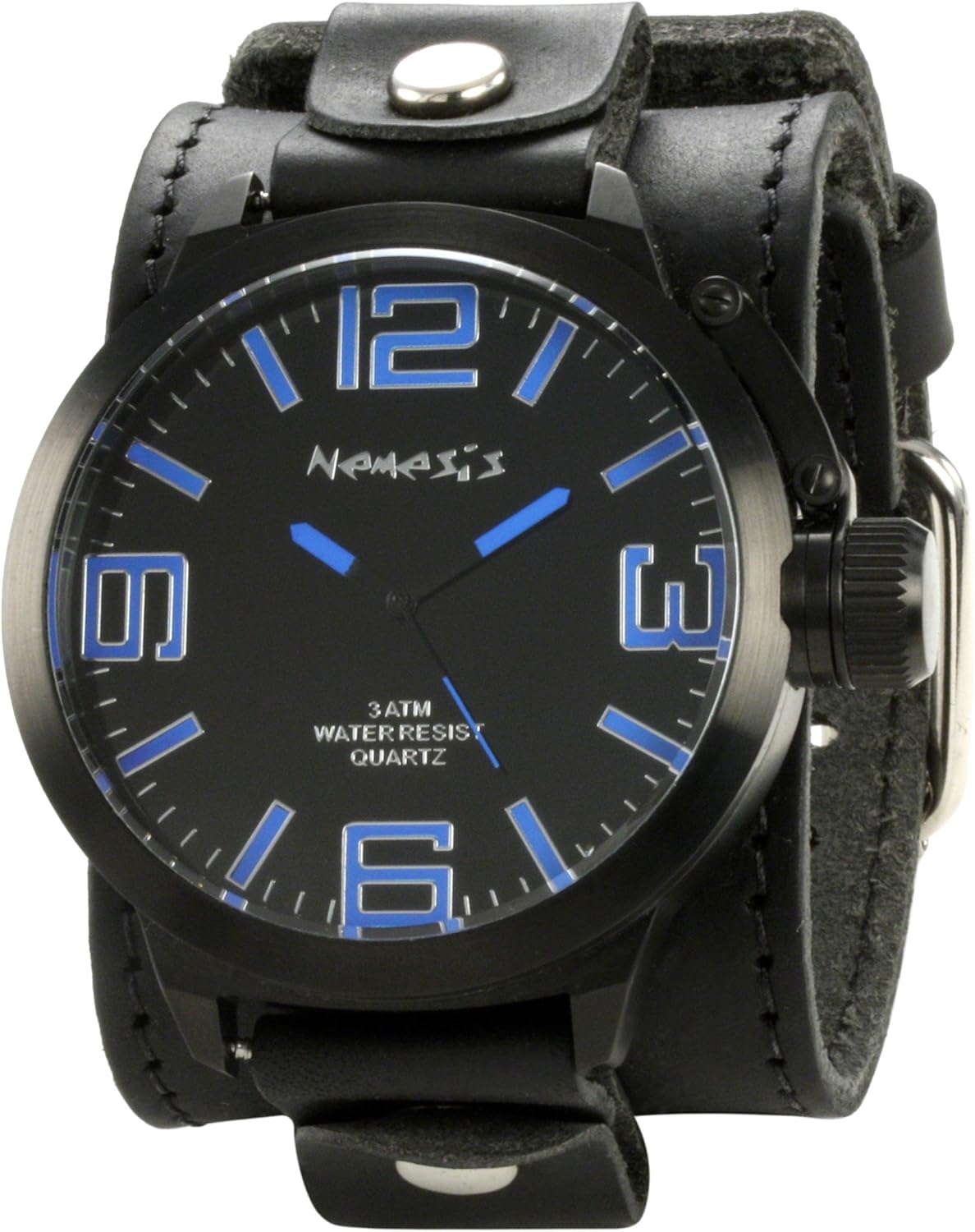 Nemesis Men's LBB061K Signature IP coating Teardrop Black