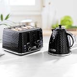 Daewoo Argyle 4 Slice Toaster with Defrost Reheat Browning Control Black view 4