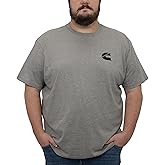 Cummins Gray Cotton Blend Short Sleeve Tagless T-Shirt