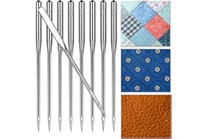 HLARTNET 100 Pcs Universal Size 90/14 Sewing Machine Needles, Heavy Duty Sewing Machine Needles for Embroidery leather Jeans, Compatible with Kind of Home Sewing Machine
