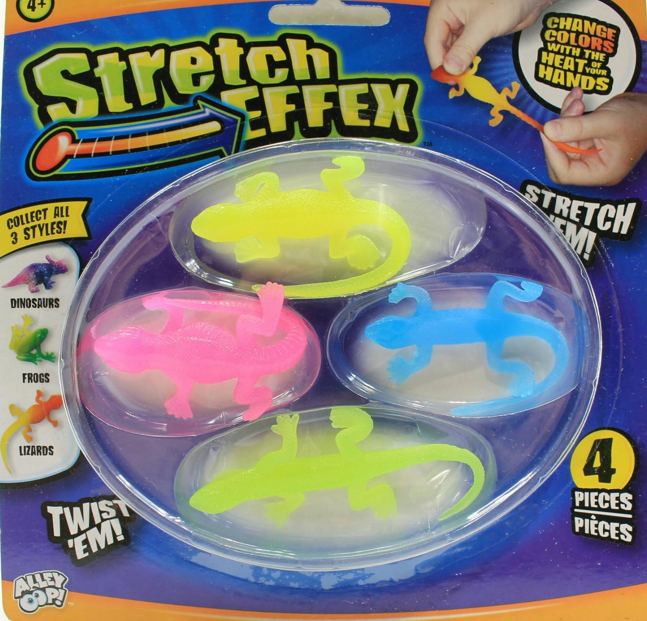 Alley Oop Stretch Effex Color Changing Toy Lizards