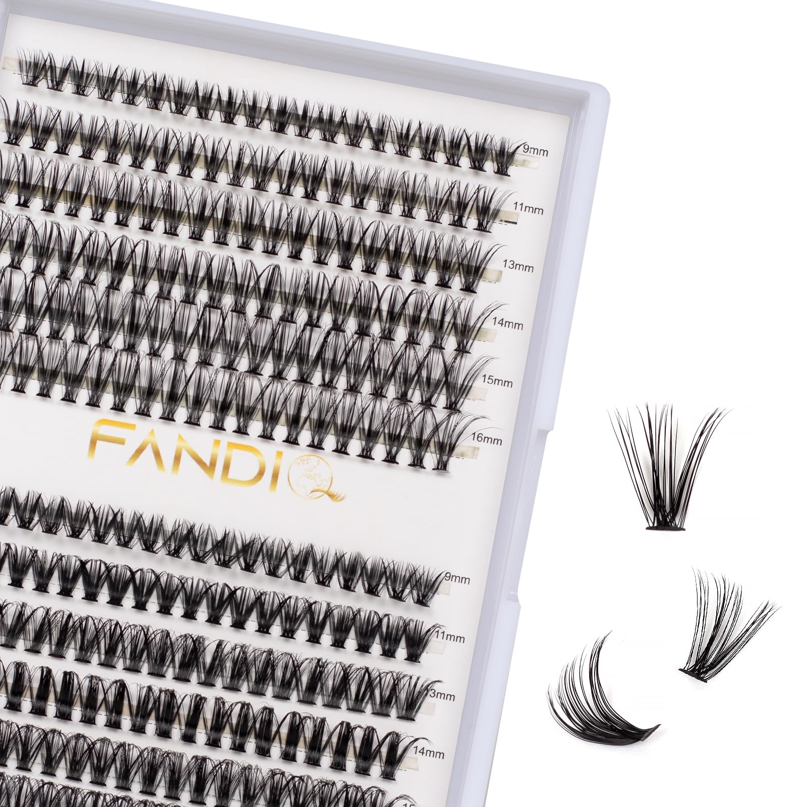 240 Pcs Individual Lashes Cluster Lashes,30D+40D D Curl 9-16Mix Lash Clusters Soft Eyelashes False Eyelashes DIY Lash Extension At Home (30D+40D-0.07D,9-16mix)