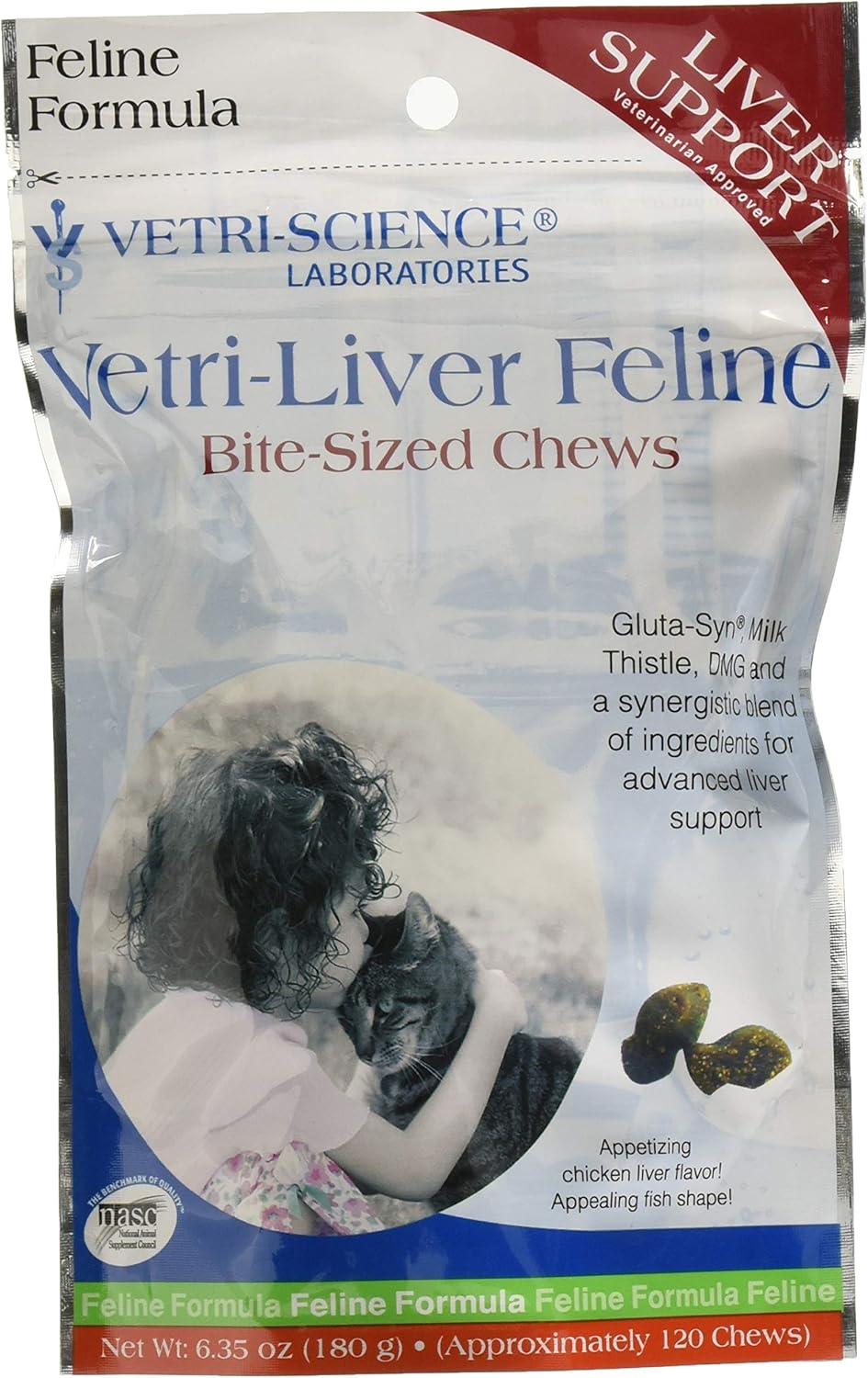 VetriScience Laboratories - Vetri-Liver Feline, 120 Bite-Sized Chews : Pet Bone And Joint Supplements : Pet Supplies