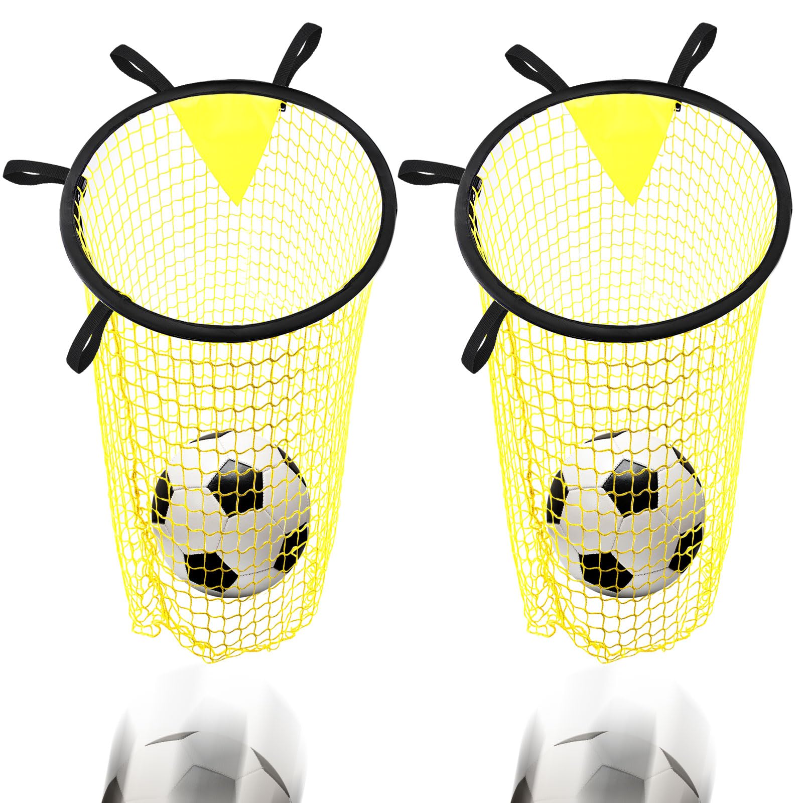 Tophoniex Bins Football Training Equipment, 2PCS Football Goal Target Net Top Corner Soccer Target Net for Shootings Accuracy Soccer Training Practice Equipment
