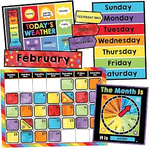 Carson Dellosa Celebrate Learning Calendar Bulletin Board Set, Boho ...